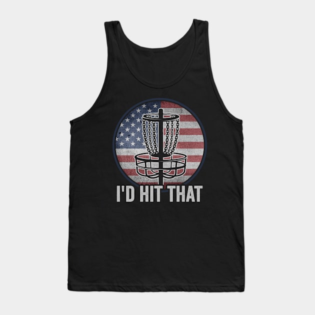 Id Hit That Funny Disc Golf Player Saying USA Tank Top by Visual Vibes